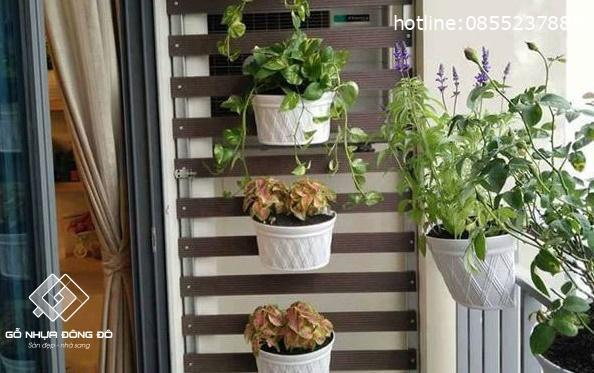 Gỗ Nhựa Ngoài Trời GD7012 Wood - Giàn hoa ban công 3 Giàn Hoa Treo Ban Công Gỗ Nhựa Ngoài Trời Gd7012 Wood Phong Cách Hiện Đại