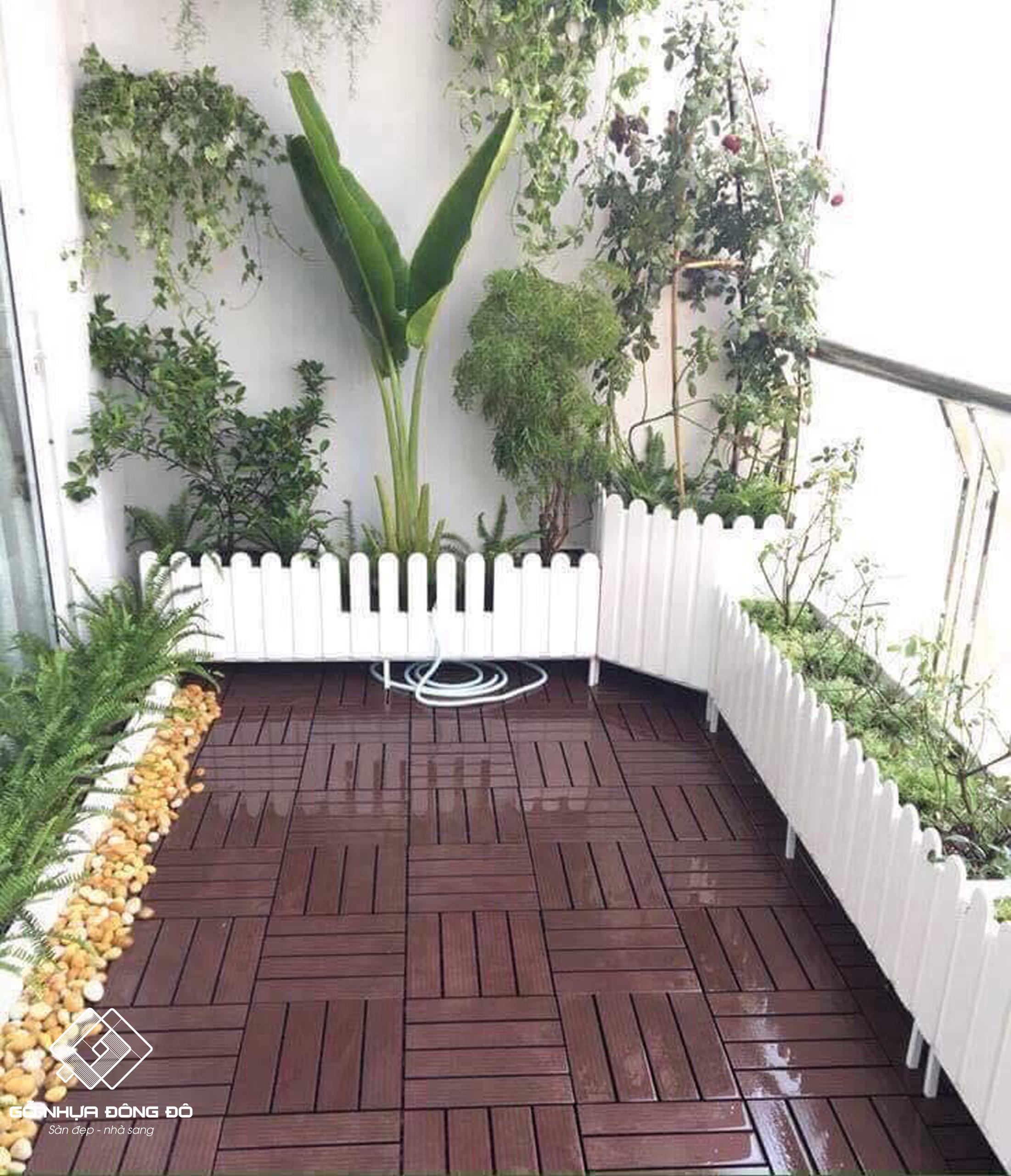 Vỉ Gỗ Nhựa Ngoài Trời GDV03 Coffee - Vỉ Nhựa Lót Sàn Ngoài Trời Bền, Đẹp 12 Vỉ Nhựa Lót Sàn Ngoài Trời Gdv03 Coffee Cho Không Gian Ban Công