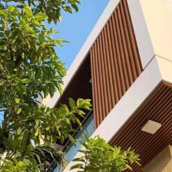 Lam Gỗ Nhựa Ngoài Trời HG5025 Red Teak - Lam Gỗ Chắn Nắng 13 Lam Go Nhua Che Nang 14