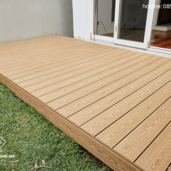 Sàn gỗ nhựa Ngoài Trời GD5V14025 Teak- sàn nhựa bể bơi - sàn nhựa sân vườn 8 Ưu Điểm Nổi Bật Của Sàn Gỗ Nhựa Ngoài Trời