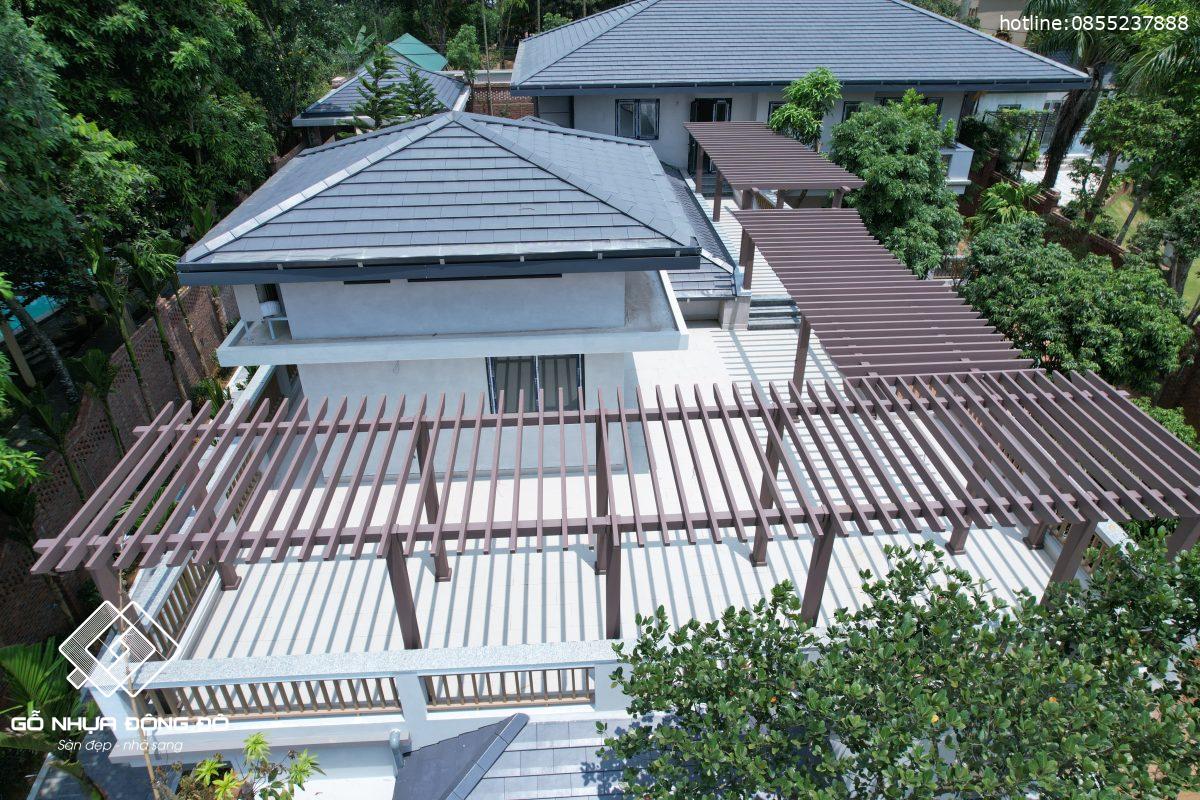 Giàn hoa gỗ nhựa ngoài trời | Giàn hoa pergola GD - 32 2 Mẫu Giàn Hoa Gỗ Nhựa Ngoài Trời Pergola Gd - 32 Hiện Đại