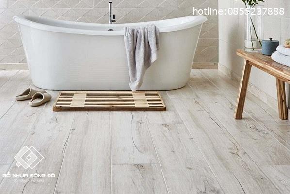 Sàn Nhựa Màu Trắng Cho Phòng Tắm