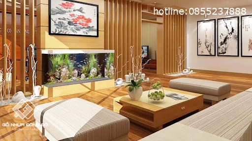 Vách ngăn và sàn nhà bằng gỗ nhựa composite Ốp Tường Nội Thất Vân Gỗ Từ Tổng Hợp Các Loại Gỗ Nhựa Tốt Nhất Hiện Nay