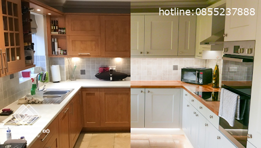 Sơn Lại Bếp Với Gam Màu Trắng Sáng Hiện Đại