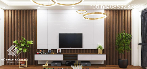 Tấm Ốp Tường Lam Sóng Phòng Khách