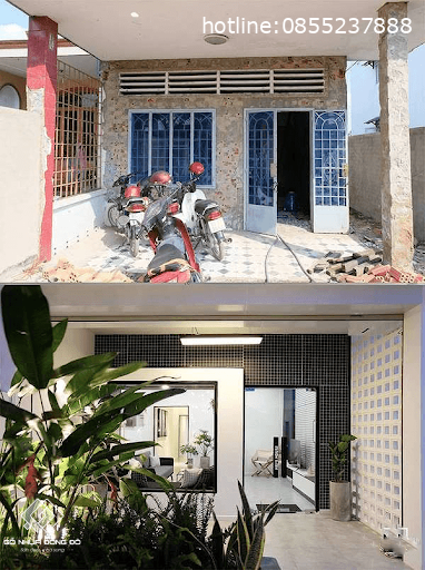 Cải tạo nhà cấp 4 sang trọng và tiết kiệm nhờ sàn nhựa nội thất giá rẻ 5 Cải Tạo Mặt Tiền Nhà Cấp 4 Sang Trọng