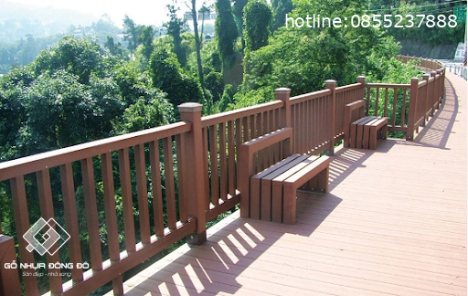 Lan Can Nhựa Giả Gỗ Lối Đi Sân Vườn