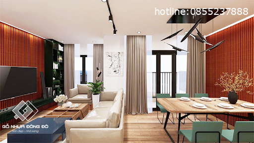 Tấm nhựa ốp tường thay thế vật liệu ốp tường tự nhiên 3 Tấm Nhựa Ốp Tường Vân Gỗ