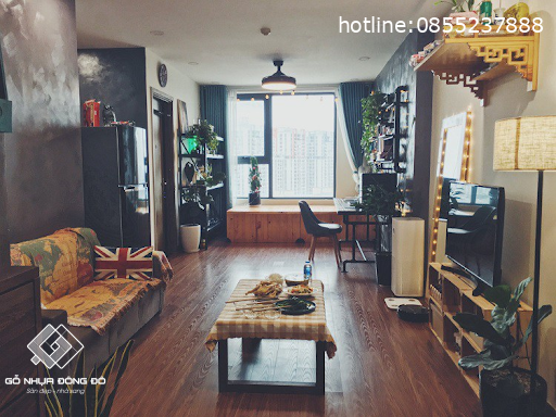 Lột xác căn hộ chung cư cũ với chi phí chưa đến 100 triệu đồng 2 Căn Hộ Chung Cư Cũ Lột Xác Nhờ Sàn Nhựa Giả Gỗ