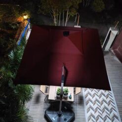 Dù lệch tâm có đèn led - ô che lệch tâm sân vườn 22 Du Lech Tam 3