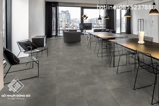 Sàn Gỗ Nhựa Văn Phòng Vân Đá Sang Trọng
