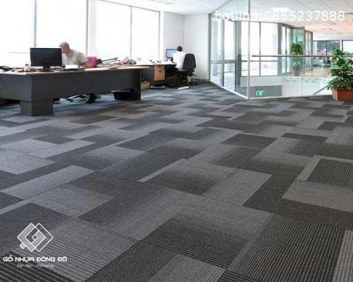 Sàn Gỗ Nhựa Văn Phòng Vân Thảm Độc Đáo