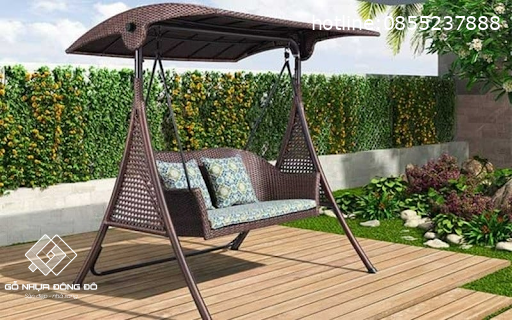 Xích Đu Mây Nhựa Ngoài Trời Thiết Kế Độc Đáo