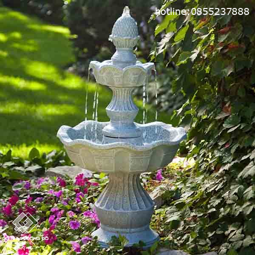 Những vật dụng sân vườn làm đẹp cho không gian 8 Đài Phun Nước Bằng Đá, Vật Dụng Sân Vườn Phong Thủy